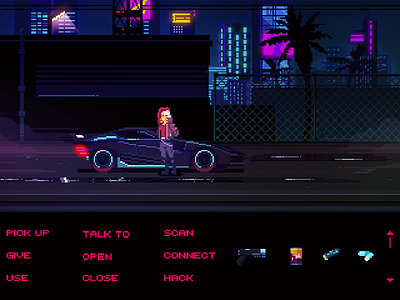 DribbleCyberpunk 2077 reimagined as an adventure game 80s adventuregame cyberpunk fanart game art neonoir pixel pixel art pixelart retro retrowave sci fi scifi video game