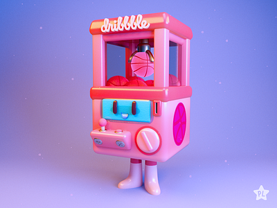 Hello Dribbble 3d illustration character design design art dribble firstshot graphicdesign illustration kawaii maxon maxonc4d robot toys