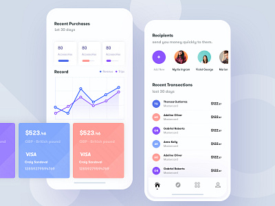 Finance & Banking App 2019 2020 trend account banking bitcoin animation chat credit app bank card crypto wallet dark data interface design craft human expense income statistics finance banking transection google apple microsoft hybrid mobile phone interaction ios loan iphone x pixel material money ios online cash flow statistics ui ux