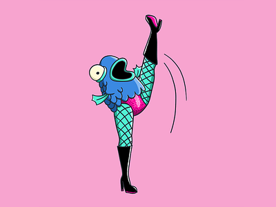 Fishlegs High Kicking 2d character design design fishlegs illustration