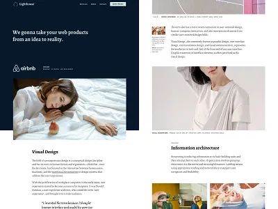 Lighthouse: Agency Website Template agency landing page agency portfolio agency website portfolio design portfolio website
