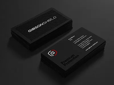 Gibson Shield — Business Cards automotive branding business card business cards ceramic coatings identity logotype racing visual identity
