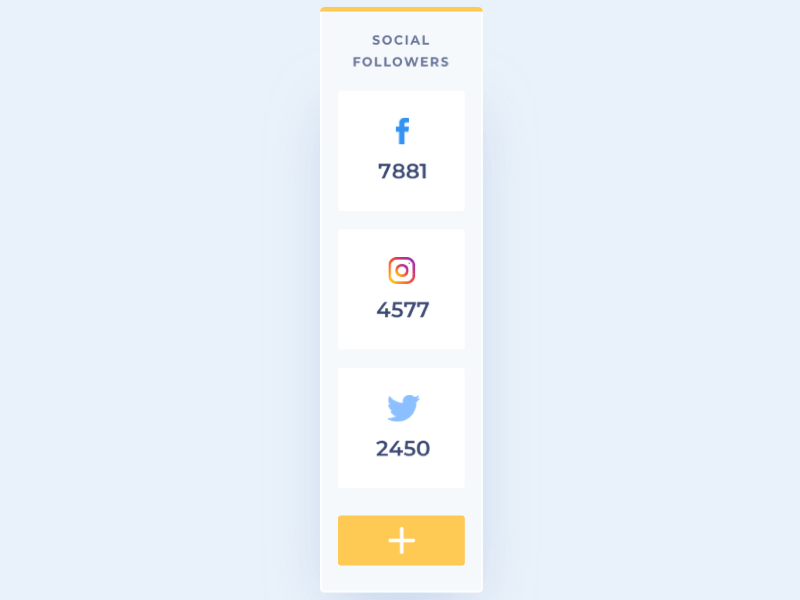 Followers Stats UI Design animation daily ui dailyui ildiesign ildiko ignacz interaction social social media statistics stats stats ui ui ui design ui pattern ui practice ux ux design
