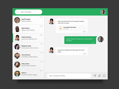 DailyUI 013 - Direct messaging