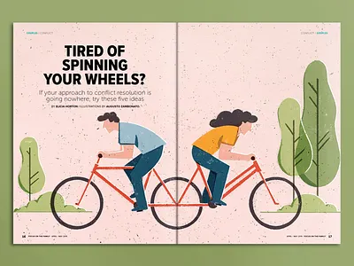 For FOTF magazine. Art directed by Brian Mellema 2d couple editorial flat illustration magazine texture