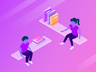 Library Isometric books design graphic design illustrator isometric isometric art isometric design isometric illustration library