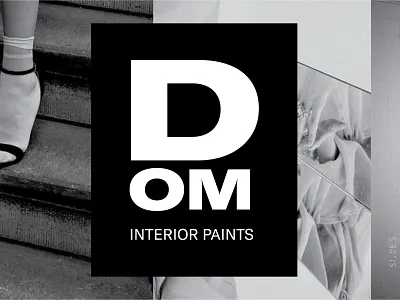 DOM Interior Paints Logo brand identity branding conceptual custom type design editorial logo logotype typography