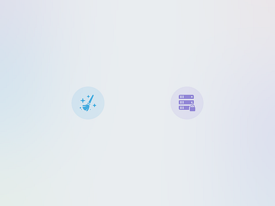 Codename Chrímata Landing Page Features broom duster icons lockup servers