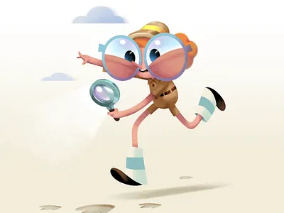 Ivy Exploring background boy scout brand brand identity brand mascot branding cartoon character design design draw drawing hand draw hello illustration mascot character mascot design new scout sketch vector