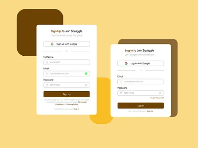 Sign In authentication dailyui form log in sign up