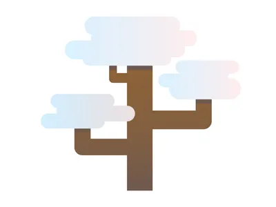 Cloud Tree color design digital drawing illustration illustrator logo svg vector