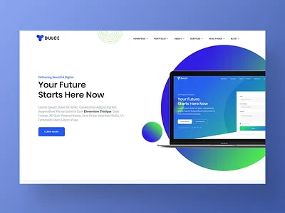 Dulce – Creative Website Template agency app branding bussines corporate design homepage identity interaction landing page shop site studio typography ui ui kit ux web website