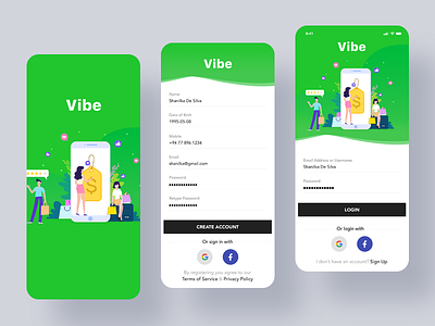 Login & Create Account UI app create account ecommerce minimal mobile register sign up ui uiux ux
