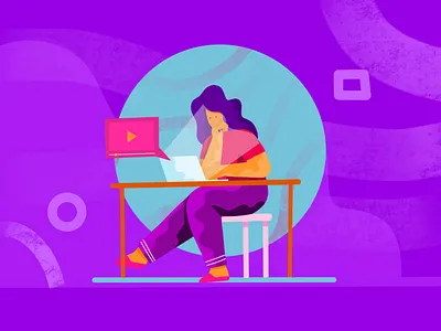 Youtube University 2d character abstract abstract art abstract design animation design character design designers flat graphic design icon illustration illustrator minimal vector