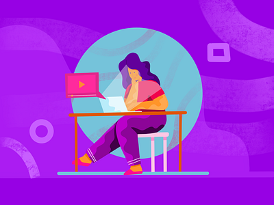 Youtube University 2d character abstract abstract art abstract design animation design character design designers flat graphic design icon illustration illustrator minimal vector