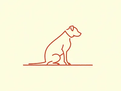 011 Hogan dog good boy hogan illustration line simple