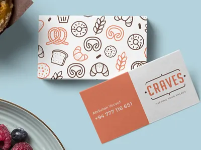 Home Baker Business Card baker bakery bakery logo brand business card chef contact cupcake food foodie home baker icon muffin platter restaurant