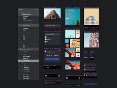 Nightfall Components app dark darkmode design design system flat ios mobile shop sketch ui ui design uikit ux uxdesign