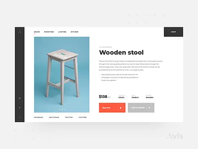 Product page template | Avis UI Pack buy clean design download e commerce flat interface minimal product product page products template ui ui kit ui kits ux web website