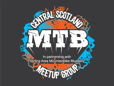 Central Scotland MTB Meetup Group bike bike logo branding character design face illustration logo mtb rocks sport sticker t shirt tee typo typography