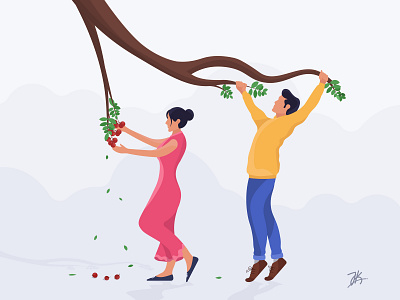 Lovers art boy branding characterdesign characters couples family girl illustration lovers perfect valentine day vector