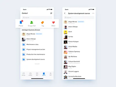Contact app branding design flat lettering typography ui ux vector 设计