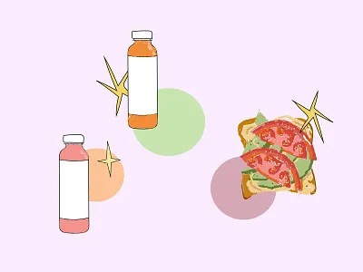 Healthy Food fresh freshes healthy eating healthy food illustration toast vegan toast