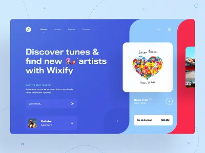 🤔 Web Music App Concept app art design icons music music app ui sketch typography ui ux web