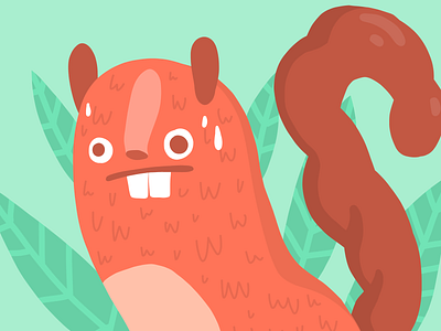 Sweaty Squirrel adobe draw animal animal drawing animals drawing illustration sketch squirrel vector illustration
