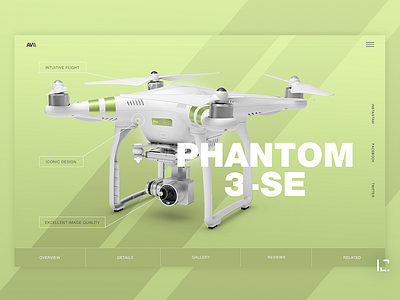 Drone clean creative design gradient green minimal ui ux web website