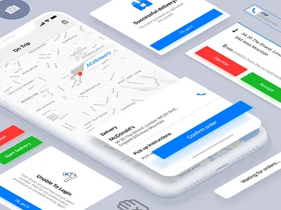 food delivery app app illustration isometric snapshot ui ux