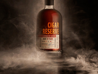 Jatone Cigar Reserve Key Visual alcohol branding bottle branding brandy cognac drink krylia fmcg branding label label design luxury package packaging packaging design