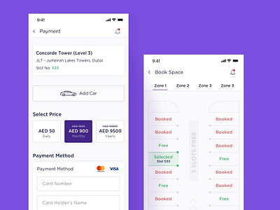 Parking App app car car app dubai flat icons interface ios map parking parking app profile ui ux