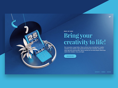 Visual Website II 3d abstract art creative design hero landing page ui ux visual webshocker website