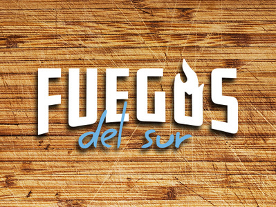Fuegos del Sur argentina branding fire food restaurant restaurant logo vector