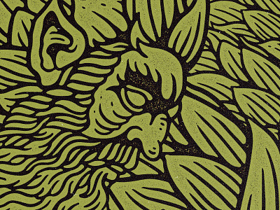 Deimos beard brew brewery deimos grunge hops illustration man oladman vintage vizard