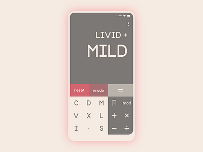 Lifelimitsart 058 / Calculator Update app calculator clean concept dailyui design flat historic idea material minimal minimalism mobile numerals roman simple ui ux vector