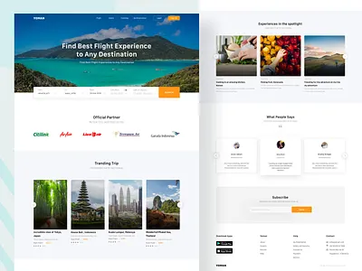 Landing Web - Yoman Travel banner design flat header landing page illustration landing page ticketing landing ticketing travel travel travel app travel blog travel landing page travel website travelling ui vacation