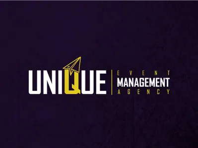 Unique Event Management Agency animation app creative poster design logo