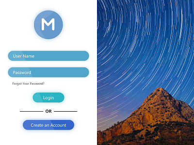 Minimal Login Page app color design flat gradient illustration minimal ui ux vector web website