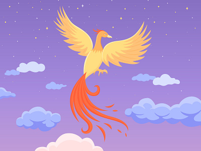 36 Days of type - Y 36 days of type 36days y 36daysoftype adventure bird cloud colour fire illustration illustrator letter light phoenix shadow sky stars texture type vector y
