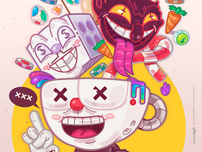 Cuphead. abstract art beauty brain character color cool crazy creative cuphead cute design evil illustration relax venezuela
