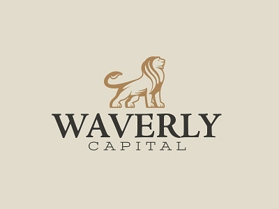 Waverly Capital animal banking brand branding branding design capital corporate corporate branding corporate identity illustration illustrator investing investment investor lion lion logo logotype vector