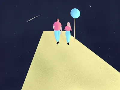 Walking in Space Illustration illustration procreate procreate app procreateapp