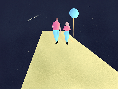 Walking in Space Illustration illustration procreate procreate app procreateapp