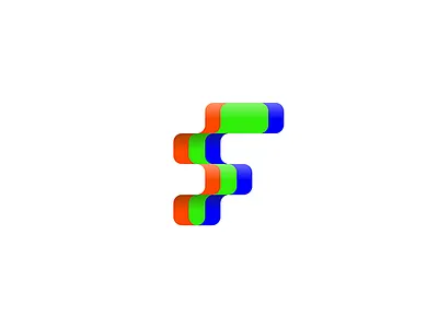 Letter F (WIP) 7gone brand cinema film icon led letter f logo movie pixels television tv video