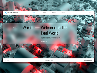 Daily Exercises 01C4D and Web Design c4d cinema 4d design icon illustration redshift ui ux web website 安仔 安仔设计 网页 网页设计