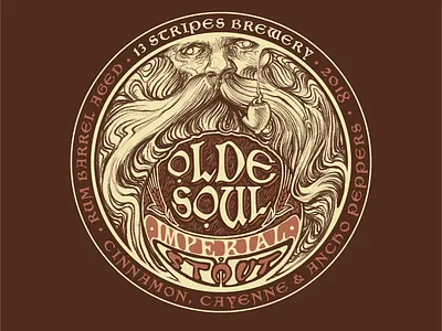 Olde Soul Imperial Stout branding design illustration landrum olde soul zach landrum
