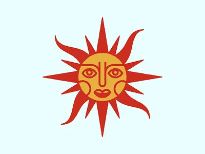 🌞 branding design icon illustration logo mark sun sun face symbol vector