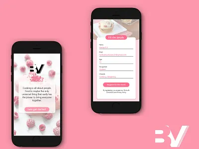 Event Registration form dailyui design food registration form ui